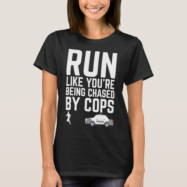 Funny Runner Corriendo Camisa De Motivación Con De (Anverso)