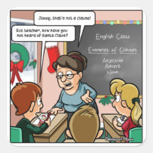 Funny Santa Claus Pun Navidades Pegatinas de la Pl