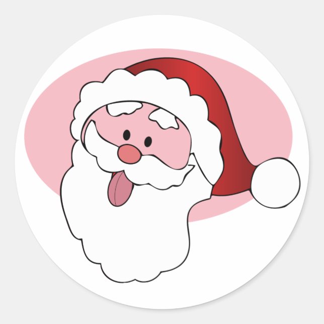 Funny Santa personalizado pegatinas (Anverso)