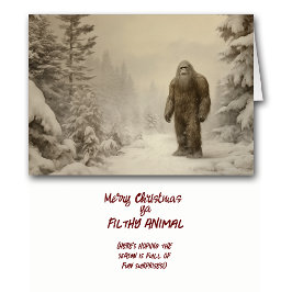 Funny Sasquatch Filthy Animal Navidades