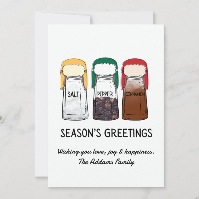 FUNNY SEASONS GREETINS Tarjeta de vacaciones plana (Anverso)