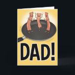 Funny Shakin' tu tarjeta del Día del Padre de Baco<br><div class="desc">¡Aquí hay una linda y divertida tarjeta del Día del Padre que muestra a un papá motivador bailando tocino para empezar a sacudir su tocino! ¡Feliz Día del Padre, papá amante del tocino! Gracias por elegir este diseño original de © Chuck Ingwersen. Publico personalizados todos los días en Instagram: https://www.instagram.com/captainscratchy...</div>