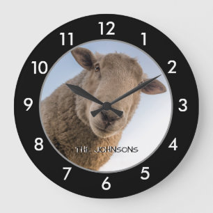 Funny Sheep personalizado reloj grande