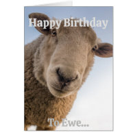 Funny Sheep Versatile Tarjeta de Cumpleaños Person