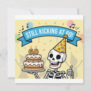 Funny Skeleton Fiesta para tarjeta de cumpleaños n