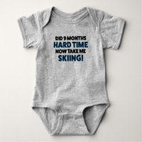 Funny Skiing Jersey Bodysuit para el bebé