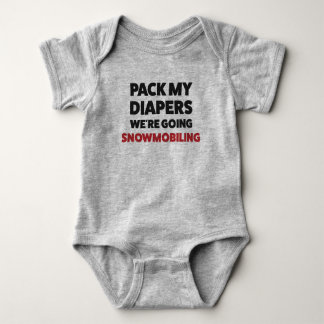 Funny Snowmobile Jersey Bodysuit para el bebé