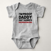 Funny Snowmobile Jersey Bodysuit para el bebé