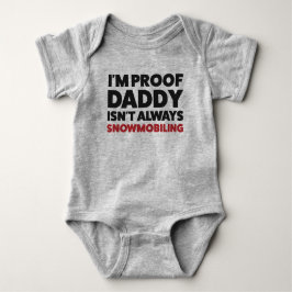 Funny Snowmobile Jersey Bodysuit para el bebé