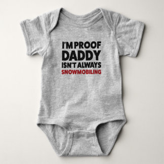 Funny Snowmobile Jersey Bodysuit para el bebé