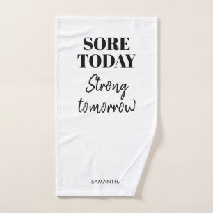 Funny Sore Today Strong Mañana Nombre Workout Gym