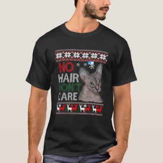 Funny Sphynx Cat Navidades feos suéter sin pelo C