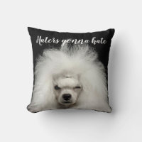 Funny Standard Poodle Cojín decorativo