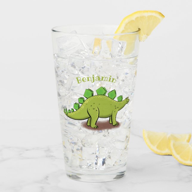 Funny stegosaurus dinosaur personalizado (Reverso (hielo))