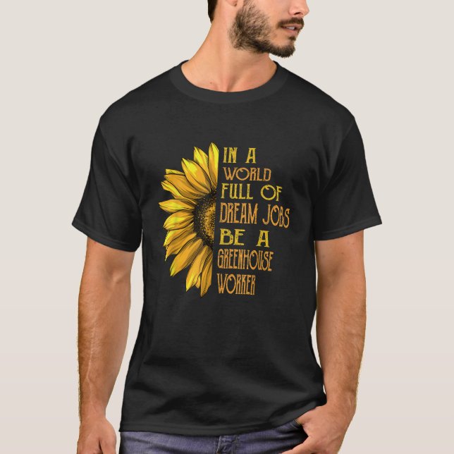 Funny Sunflower Camisetas Camisetas obreros de Gre (Anverso)