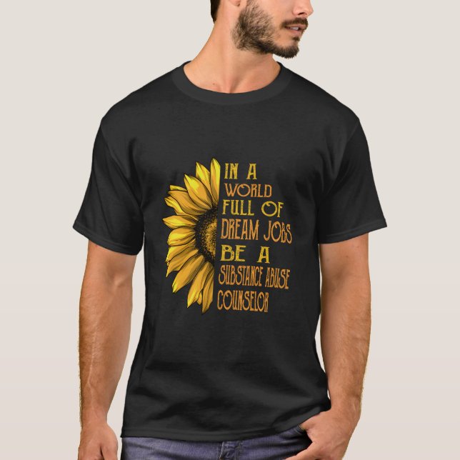 Funny Sunflower Camisetas Consejera de abuso de su (Anverso)