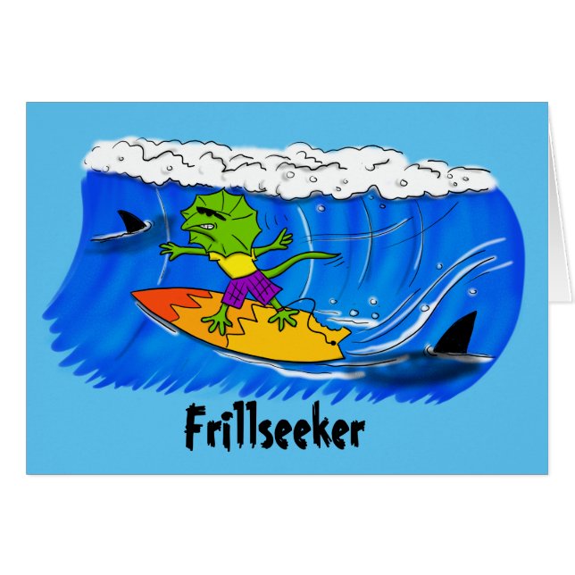 Funny surf con lagarto de cuello frito. (Anverso (Horizontal))