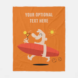 Funny Surfer con mantas de pulga de personalizado