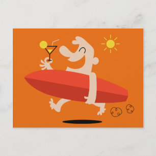 Funny Surfer con postal Cocktail