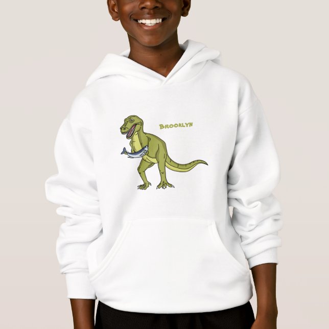 Funny T rex dinosaur ilustracion (Anverso)