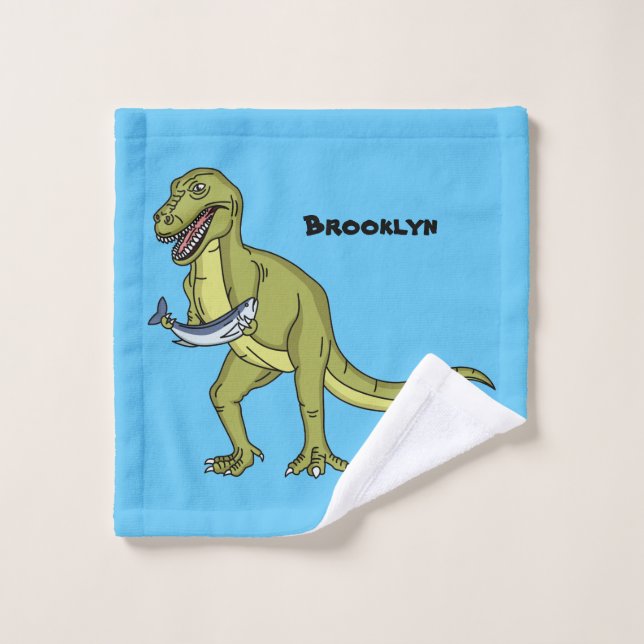 Funny T rex dinosaur ilustracion (Toallita)