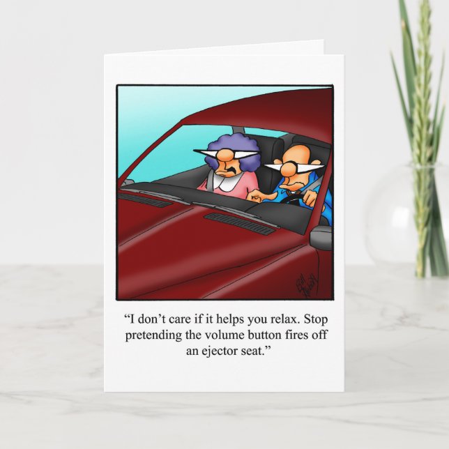 Funny tarjeta de aniversario de Boda (Anverso)