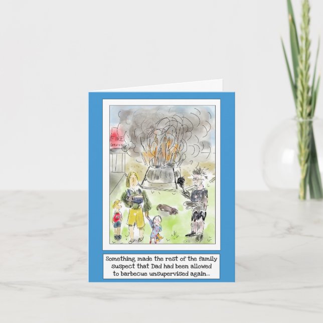 Funny tarjeta de cocina Personalizado BBQ para pap (Anverso)