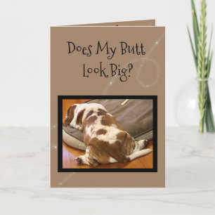 Funny tarjeta de cumpleaños "Big Butt" Basset Houn