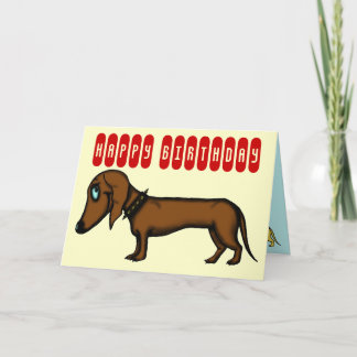 Funny tarjeta de cumpleaños dachshund