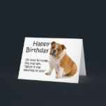 Funny tarjeta de cumpleaños de Bulldog<br><div class="desc">Esta graciosa tarjeta de cumpleaños de Bulldog inglés no es sólo para los amantes del Bulldog.</div>