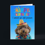 Funny tarjeta de cumpleaños de Poodle<br><div class="desc">Compra esto para ti mismo o como un gran regalo para tus amigos amantes del perro. Tu perro tiene su propio idioma único. Él puede expresar sus pensamientos y sentimientos acerca de cuánto te ama. ¿Estás listo para oír lo que está pensando tu perro? Así que sé creativo - la...</div>