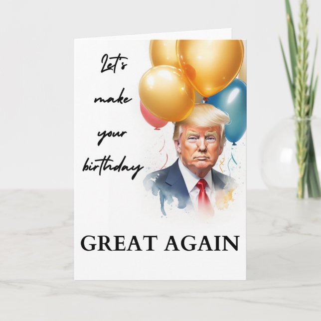 Funny tarjeta de cumpleaños de Trump (Anverso)