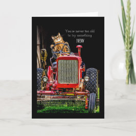 Funny Tarjeta de Cumpleaños del Tractor de Conducc