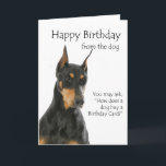 Funny tarjeta de cumpleaños Doberman<br><div class="desc">Esta graciosa tarjeta de cumpleaños Doberman Pinscher es perfecta para cualquier amante de Doberman.</div>