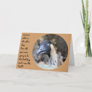 Funny tarjeta de cumpleaños Duck, Over the Hill