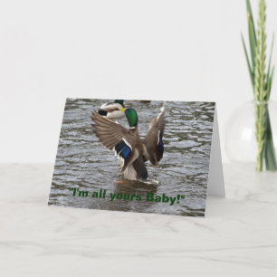 Funny tarjeta de cumpleaños Mallard Duck