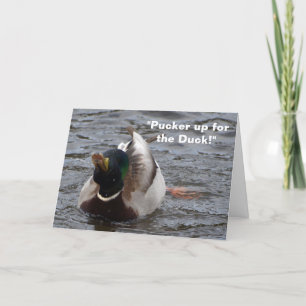 Funny tarjeta de cumpleaños Mallard Duck