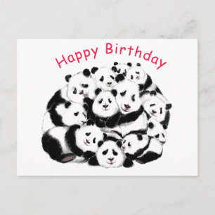 Funny tarjeta de cumpleaños Panda