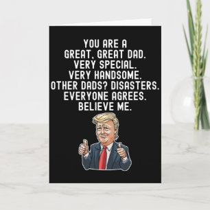 Funny tarjeta de cumpleaños para padre de Trump