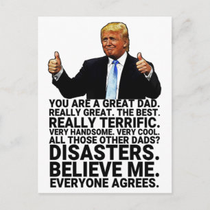 Funny tarjeta de cumpleaños para padre de Trump