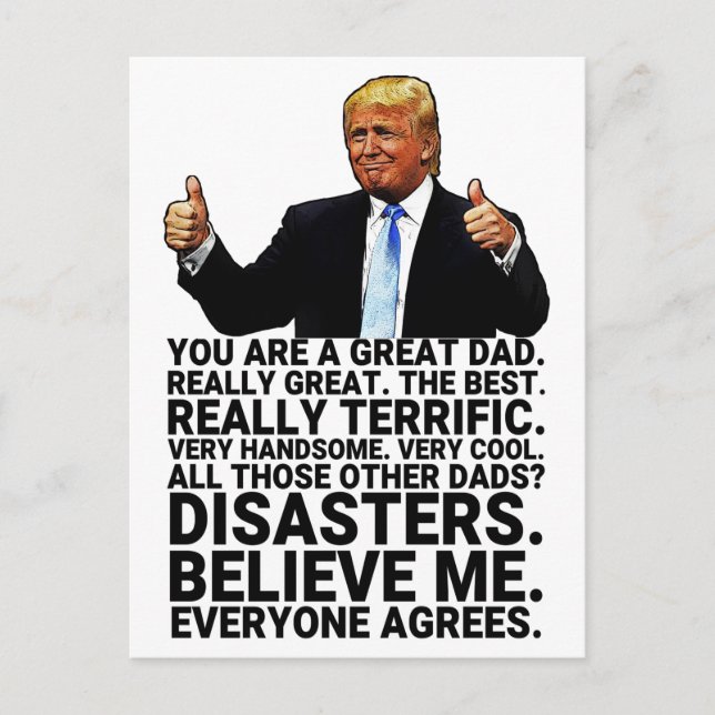 Funny tarjeta de cumpleaños para padre de Trump (Anverso)