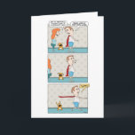 Funny tarjeta de cumpleaños Superhéroe<br><div class="desc">Aquí hay una graciosa tarjeta de cumpleaños personalizado que presenta a un tipo que en secreto usa una toalla de baño para transformarse en un superhéroe. Gracias por elegir este diseño original de © Chuck Ingwersen. Publico personalizados todos los días en Instagram: https://www.instagram.com/captainscratchy</div>