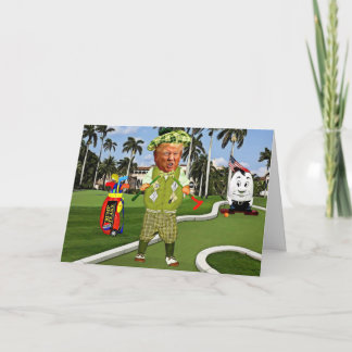 Funny tarjeta de cumpleaños Trump - Golf