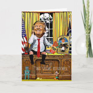Funny tarjeta de cumpleaños Trump - Pizza