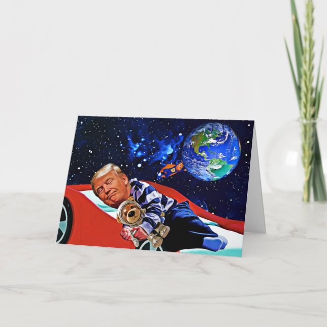Funny tarjeta de cumpleaños Trump - Super Donald (Anverso)