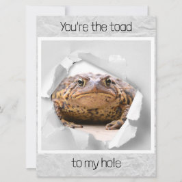 Funny tarjeta de día de San Valentín de sapo