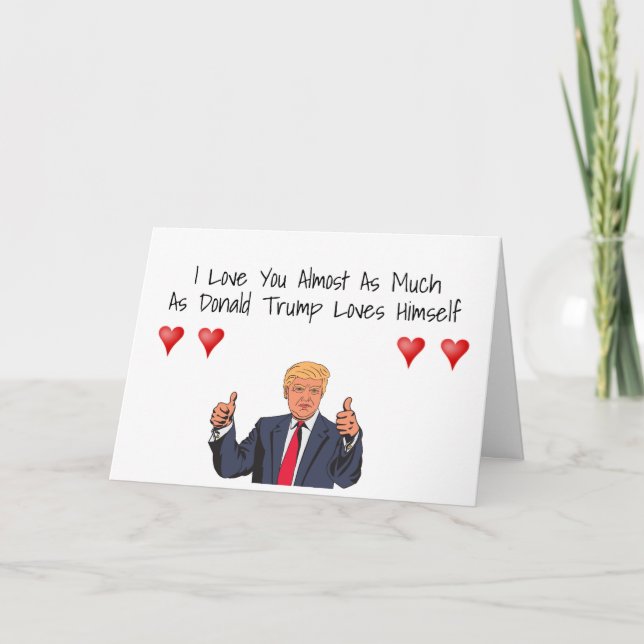 Funny tarjeta de El día de San Valentín Donald Tru (Anverso)