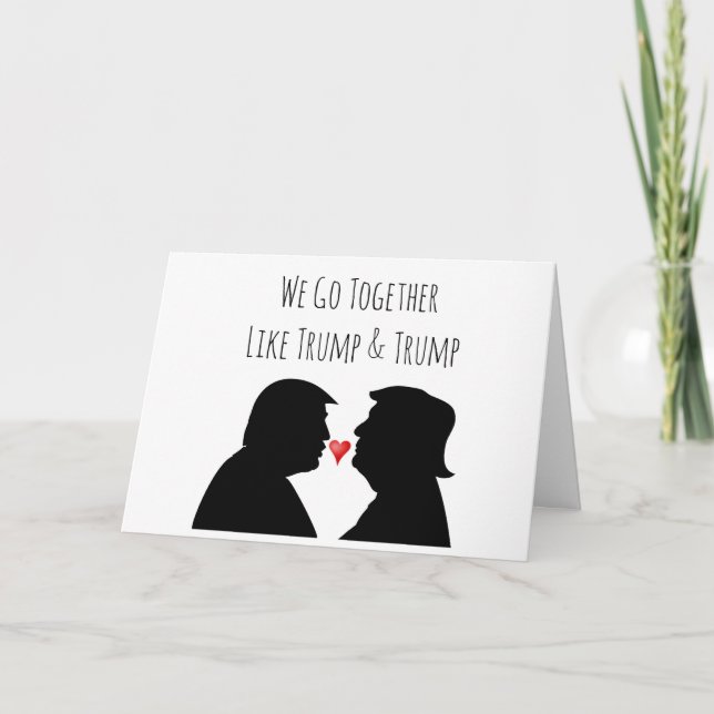 Funny tarjeta de El día de San Valentín Donald Tru (Anverso)