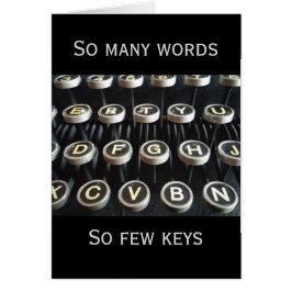 Funny tarjeta de época "Tantas palabras, tan pocas