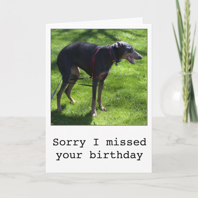 Funny tarjeta de felicitación de perro de cumpleañ (Anverso)